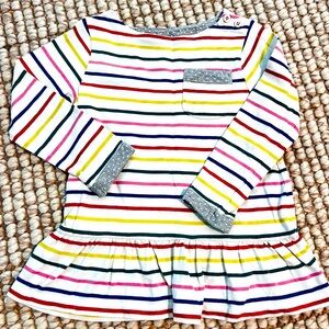 Mini Biden Girls 4-5Y 110cm Knit Long Sleeve Ruffled Tunic Top